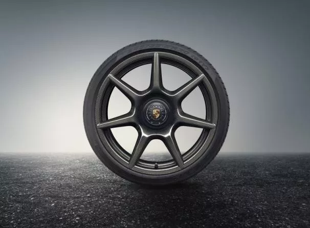 a Porsche's carbon fiber wheel