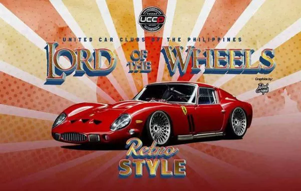 Banner of the Lord of the Wheels Retro Style car show