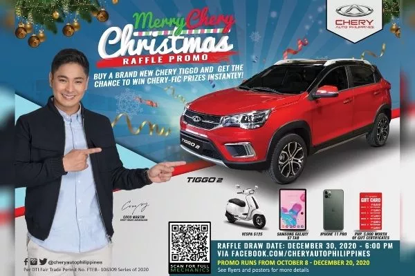 The Merry Chery Christmas raffle promo will run until December 20