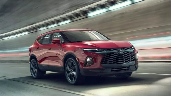 Chevrolet Blazer 2019 on the road