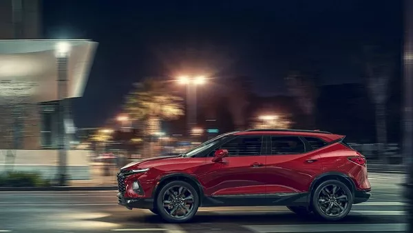 Chevrolet Blazer 2019 on the road