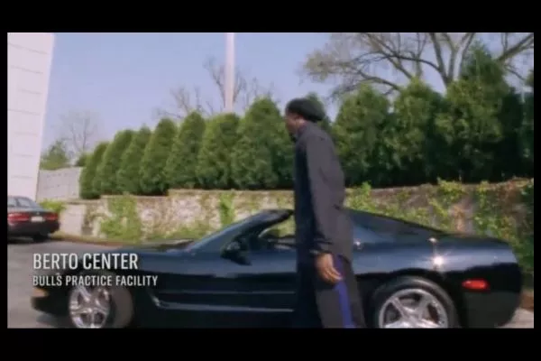 A picture of MJ with his rare Corvette