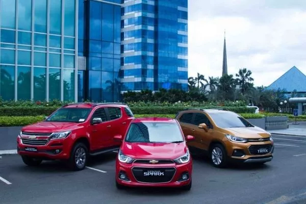 The Chevrolet Colorado, Chevy Spark, and the Chevy Trax. Three out of the four models sold by Chevrolet Indonesia Chevrolet sold by indonesia