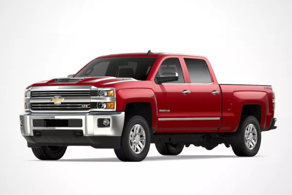 A Chevrolet Silverado HD with white background