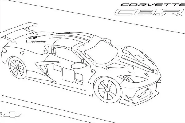 Chevy Corvette Coloring Page