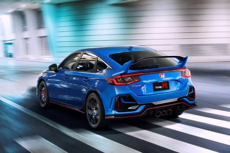 The rear of the 2022 Civic Type R 3D render A picture of the rear of the Civic Type R 3D render