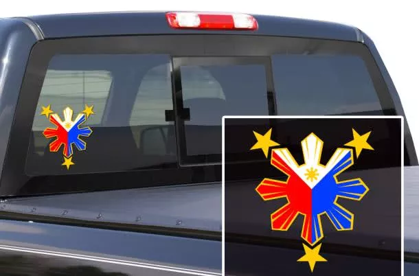 Filipino car owners are also the patriots Filipino Pride car sticker