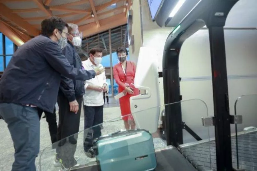 Clark International Airport with government officials