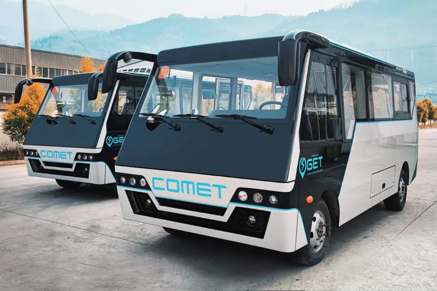 A picture of Comet buses