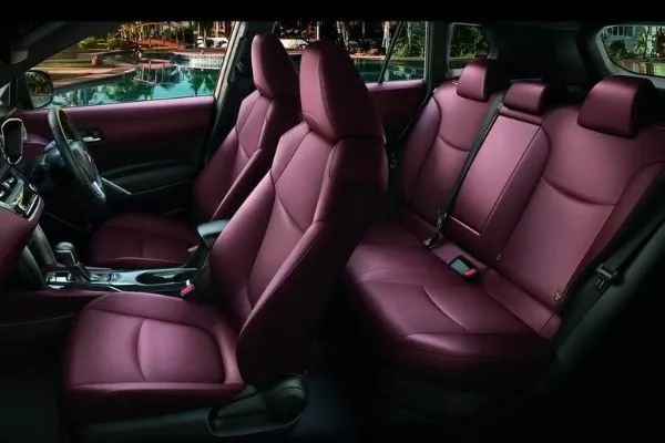 Expect ample interior space for up to five occupants and cargo Corolla Cross seats