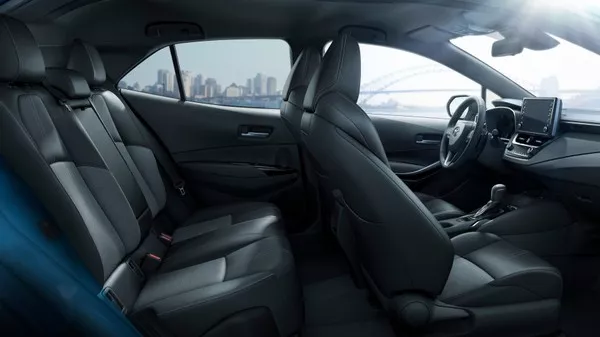 The interior of the Toyota Corolla Hatchback 2019