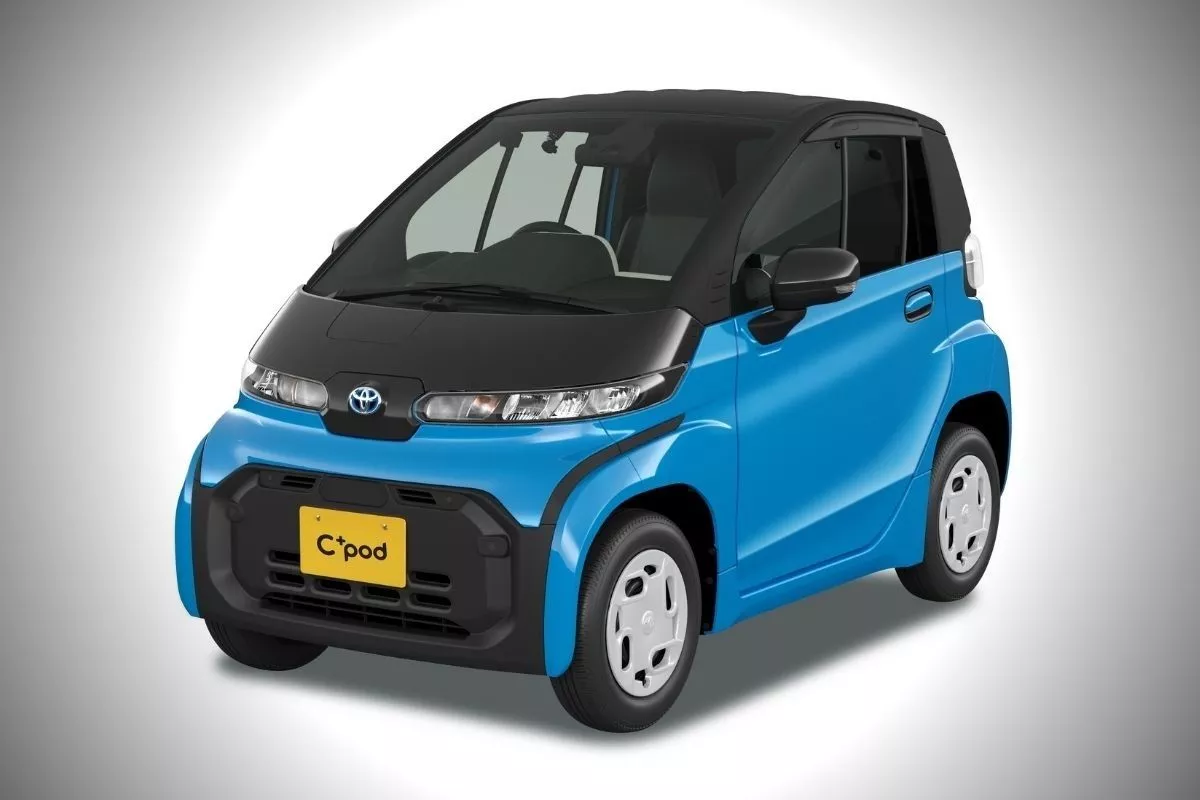 A picture of a blue Toyota C+pod