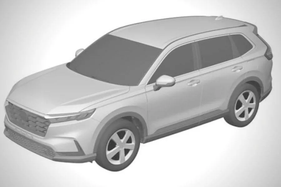 A picture of the leaked patent image possibly the 2023 Honda CR-V