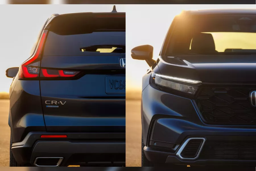 A picture of the upcoming 2023 Honda HR-V's front and rear