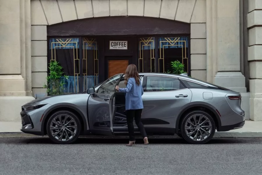 The all-new Crown crossover from the side