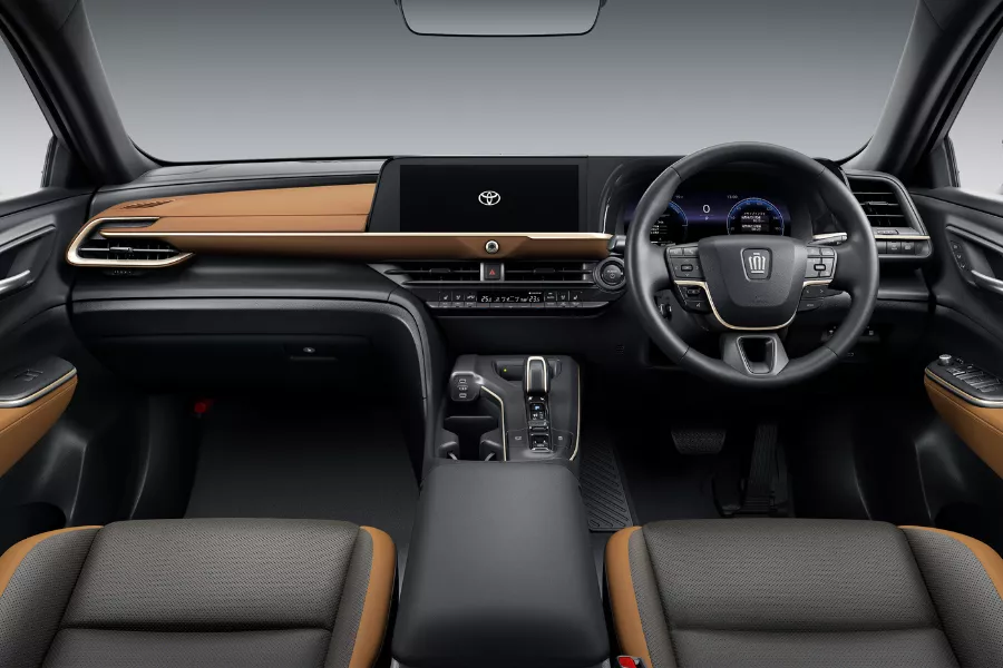 A picture of the interior of the Toyota Crown
