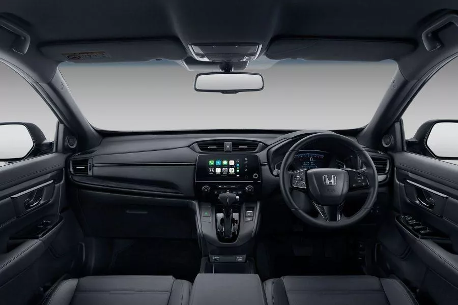 A picture of the Malaysia-spec Honda CR-V Black Edition's front cabin