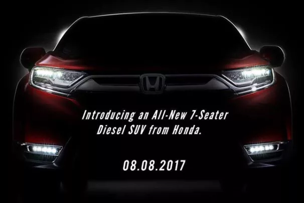 Poster to introduce an all-new 7-seater diesel SUV from Honda