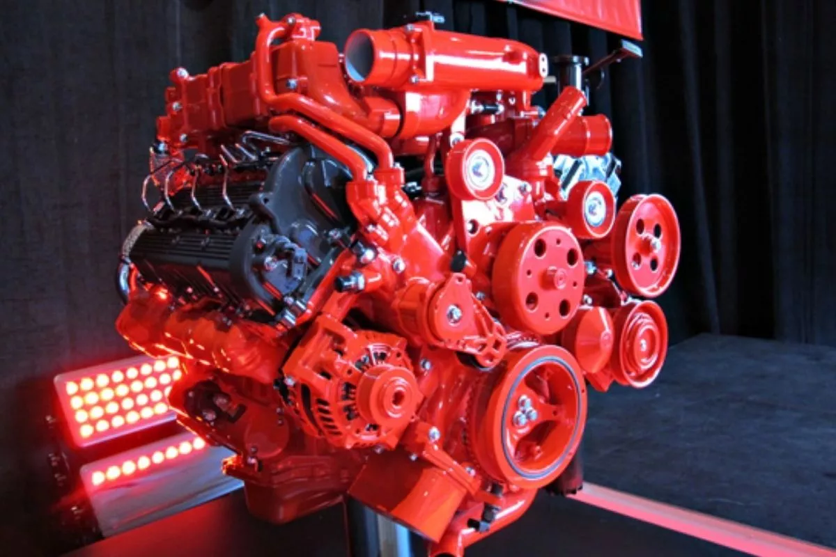 A picture of a Cummins diesel engine