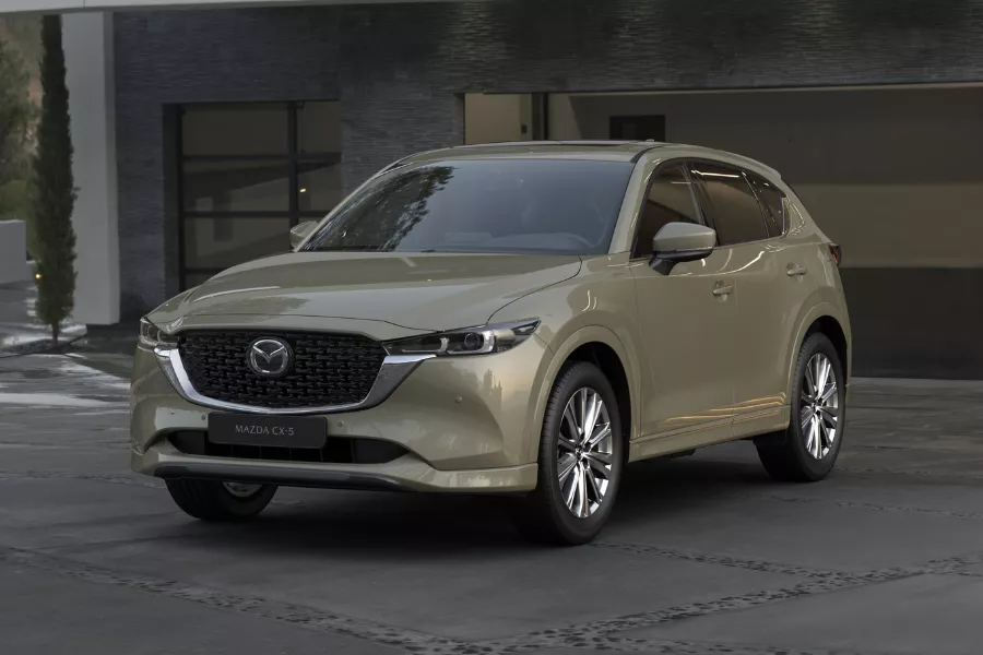 The 2022 Mazda CX-5 Turbo in Zircon Sand Metallic