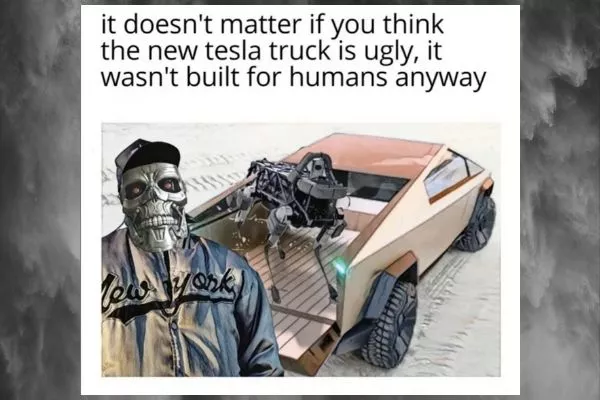 Robots riding the Cybertruck