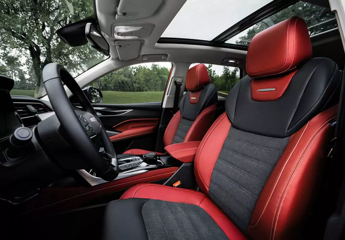 A picture of the Maxus D60's cockpit showing the front seats