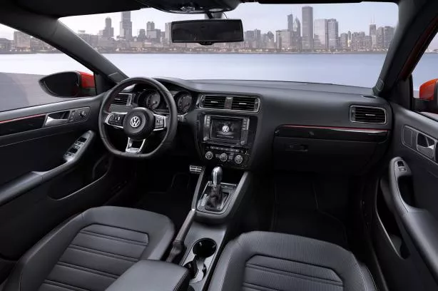 Black interior will be offered for all Jettas. 2017 VW Jetta's cabin