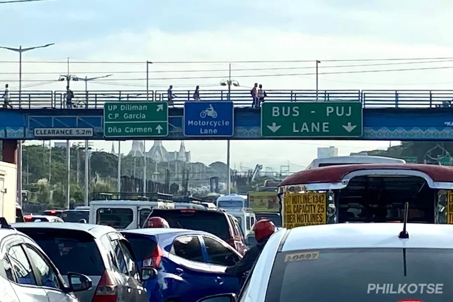 Motorcycle Lane Commonwealth Avenue in Quezon City