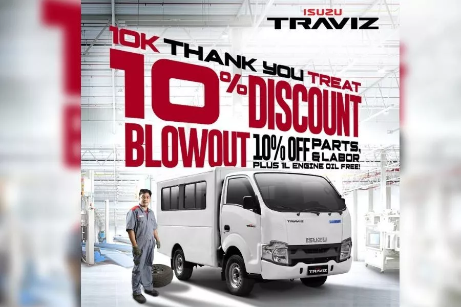 Isuzu Traviz thank you treat promo