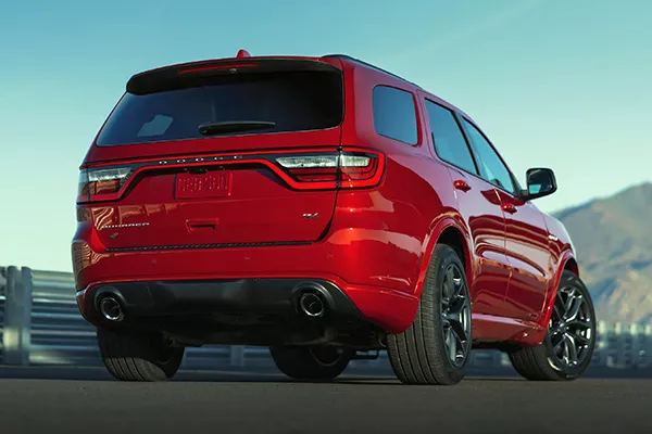 A picture of the rear of the Durango SRT Hellcat