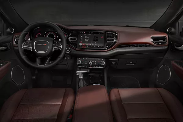 A picture of the dashboard of the Dodge Durango SRT Hellcat