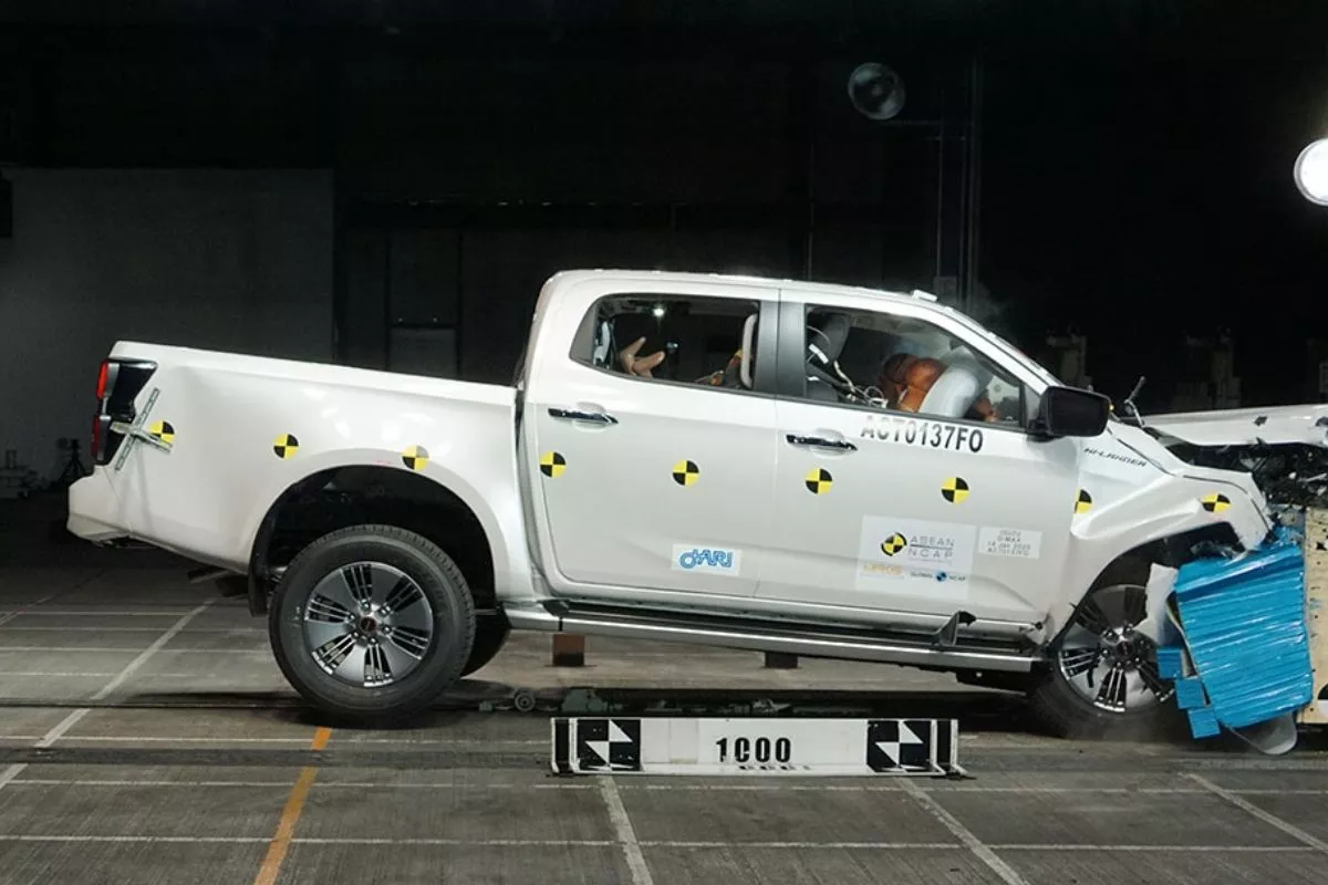 A picture of the new 2021 D-Max during crash testing