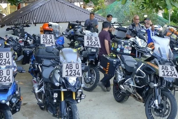 Motorcycles with big plate number