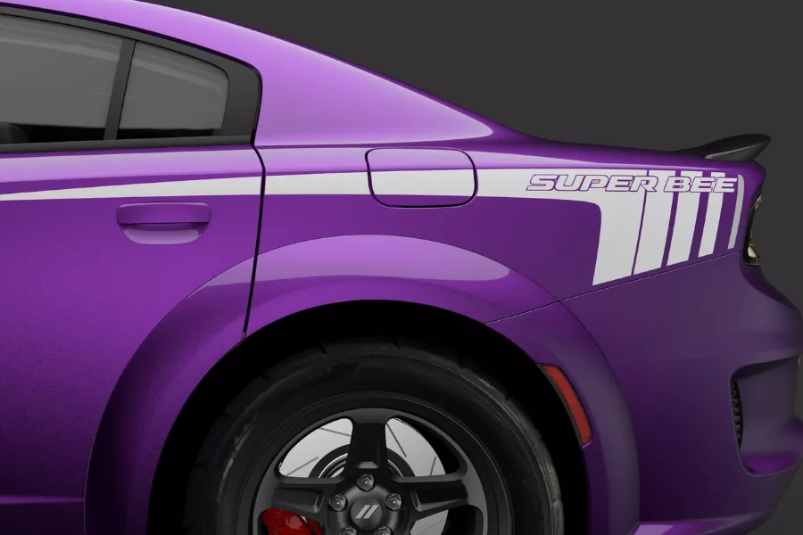 It pays homage to the Super Bee nameplate Dodge Charger Super Bee