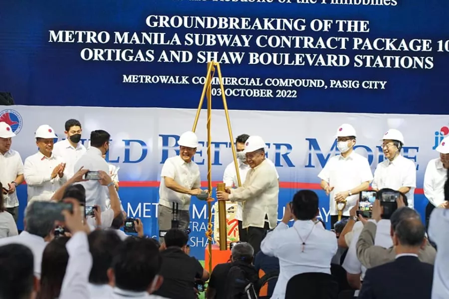 Metro Manila Subway Ortigas, Shaw stations groundbreaking ceremony