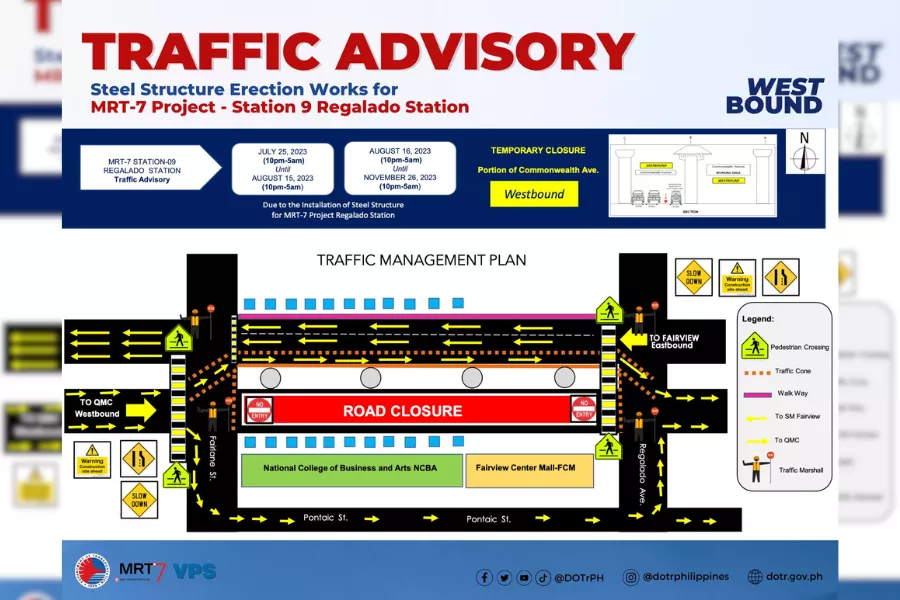 DOTr road closure advisory