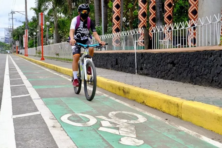 A photo of bike lanes in Davao City