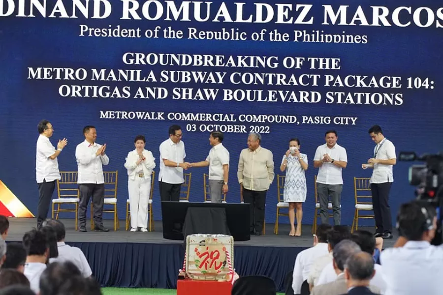 Metro Manila Subway Ortigas, Shaw stations groundbreaking ceremony