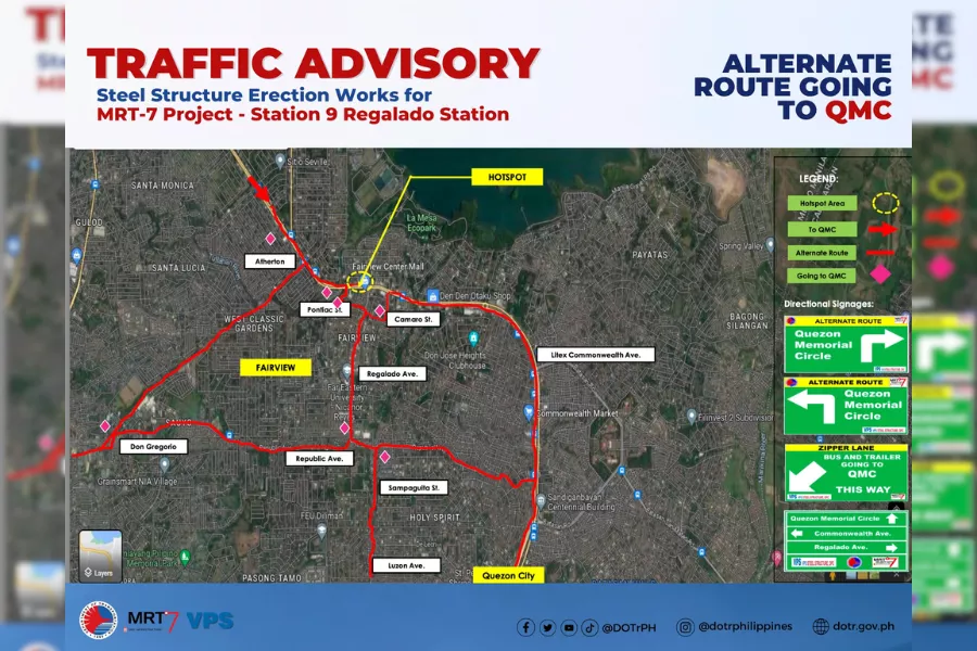 DOTr road closure advisory