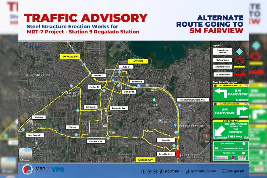 DOTr road closure advisory