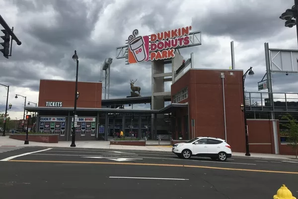 Parking in front of a Dunkin Donuts store is strictly against the law if you’re in Maine. Dunkin Donuts Park