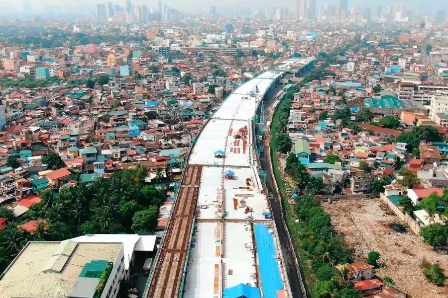 A drone shot of the NLEX-SLEX connector