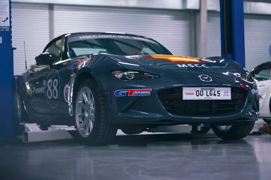A picture of a 2022 MSCC Miata Spec Series race car