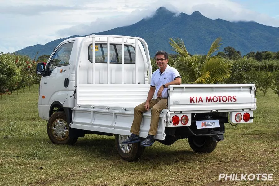 Kia PH president Manny Aligada onboard the K2500
