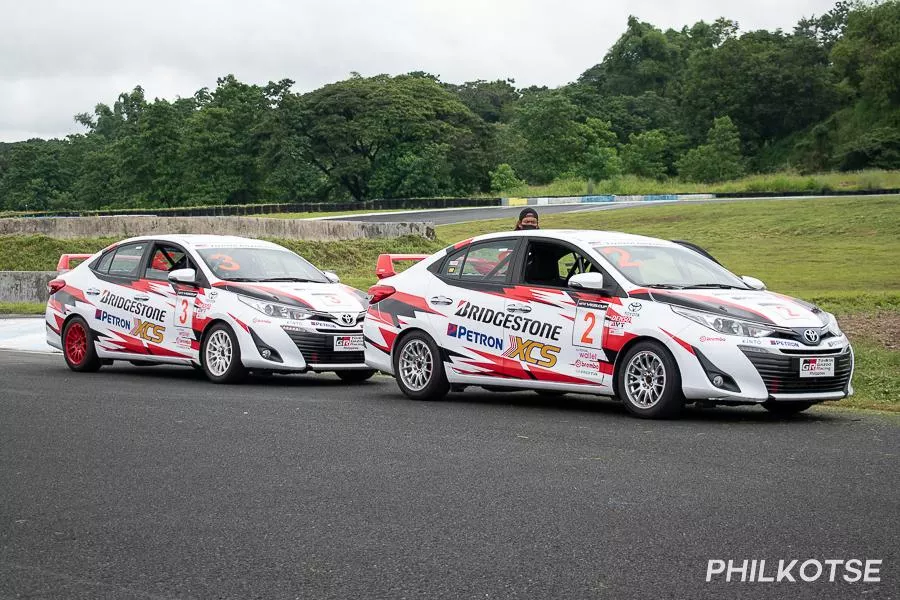 A picture of two Vios OMR cars