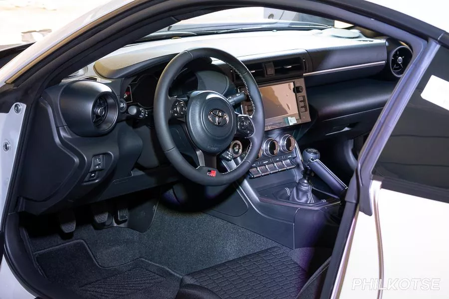 A view of the GR86's cockpit