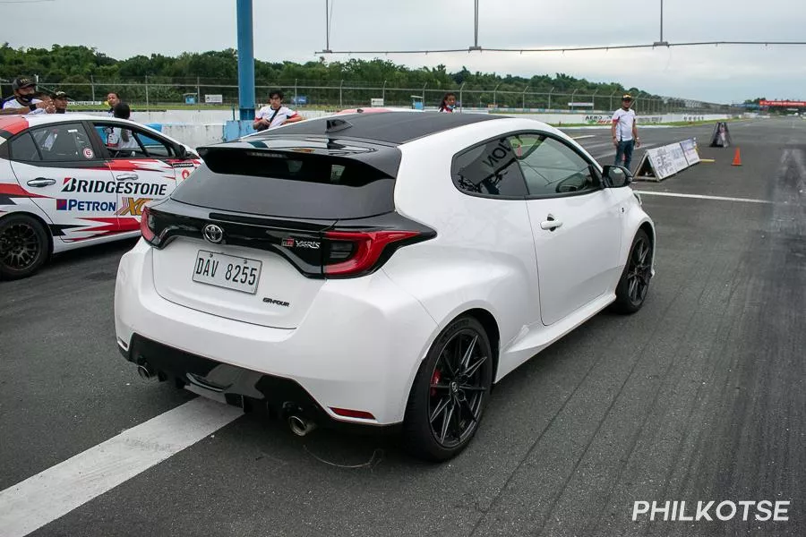 A picture of the rear of the Toyota GR Yaris
