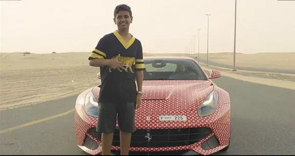 Rashed Belhasa and his Ferrari