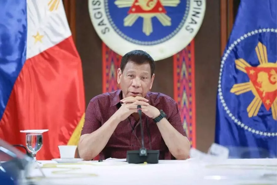 President Rodrigo Duterte in his seat