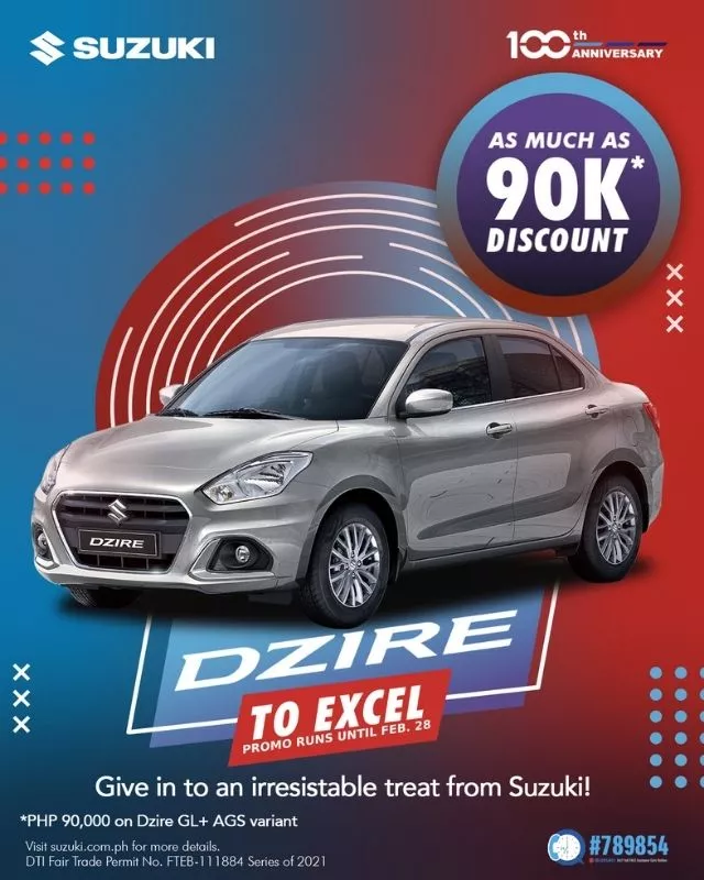 A picture of the Dzire to Excel promo poster